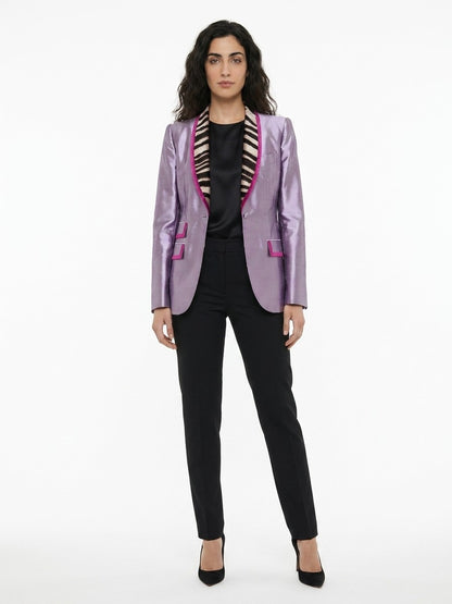 Dolce & Gabbana Purple Polyamide Blazer