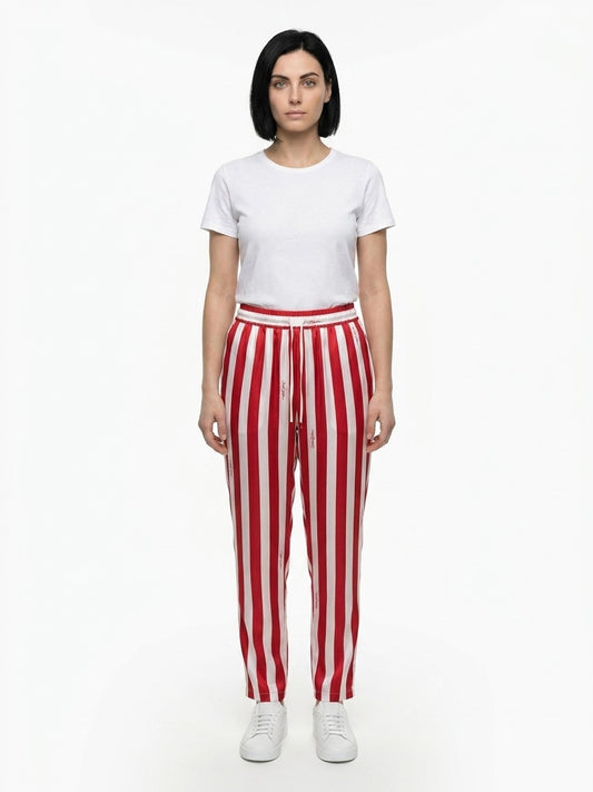 Dolce & Gabbana Multicolor Silk Casual Pants