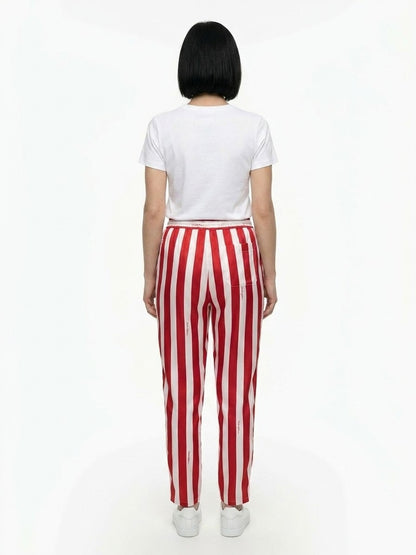 Dolce & Gabbana Multicolor Silk Casual Pants