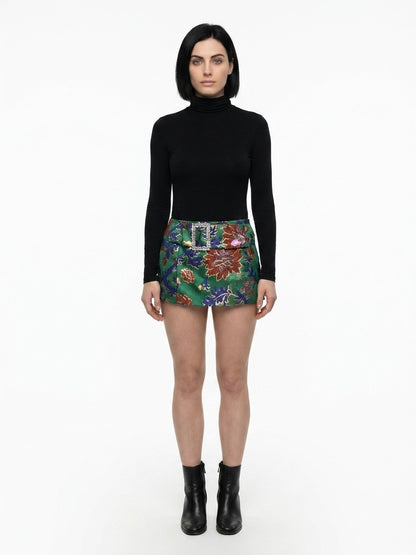 Dolce & Gabbana Multicolor Cotton Mini Skirt