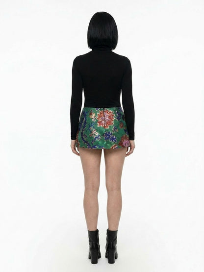 Dolce & Gabbana Multicolor Cotton Mini Skirt