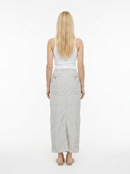 Dolce & Gabbana Gray Polyamide Long Skirt