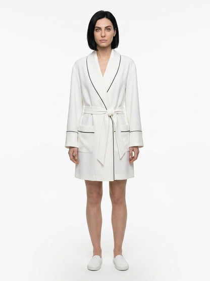 Dolce & Gabbana White Elastane Robe