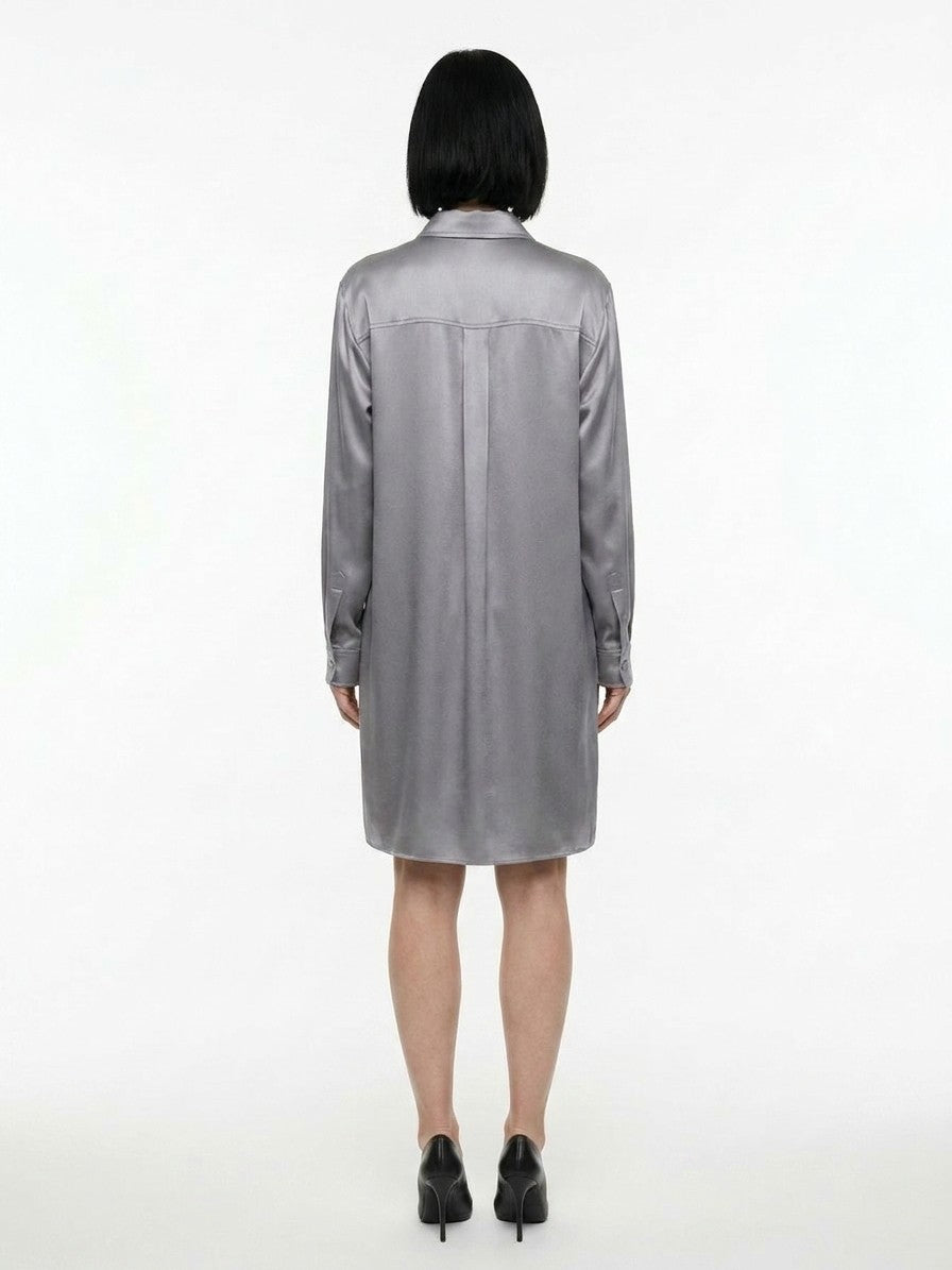 Dolce & Gabbana Gray Silk Casual Dress