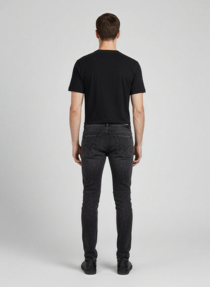 Balmain Black Cotton Slim Fit Jeans