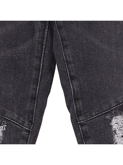 Balmain Black Cotton Slim Fit Jeans