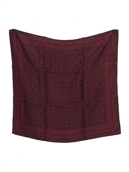 Givenchy Burgundy Silk Pocket Square