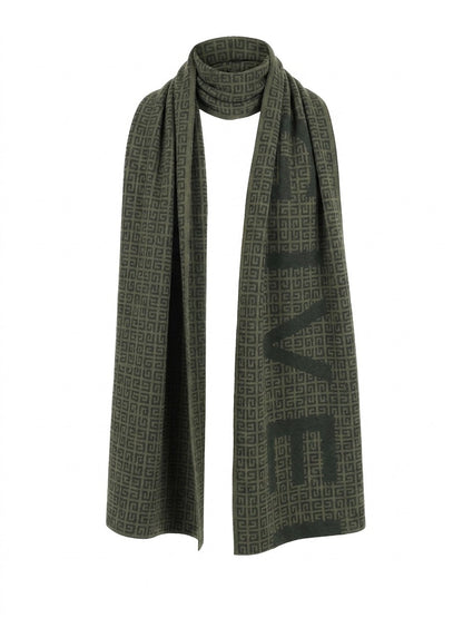 Givenchy Green Wool Scarf