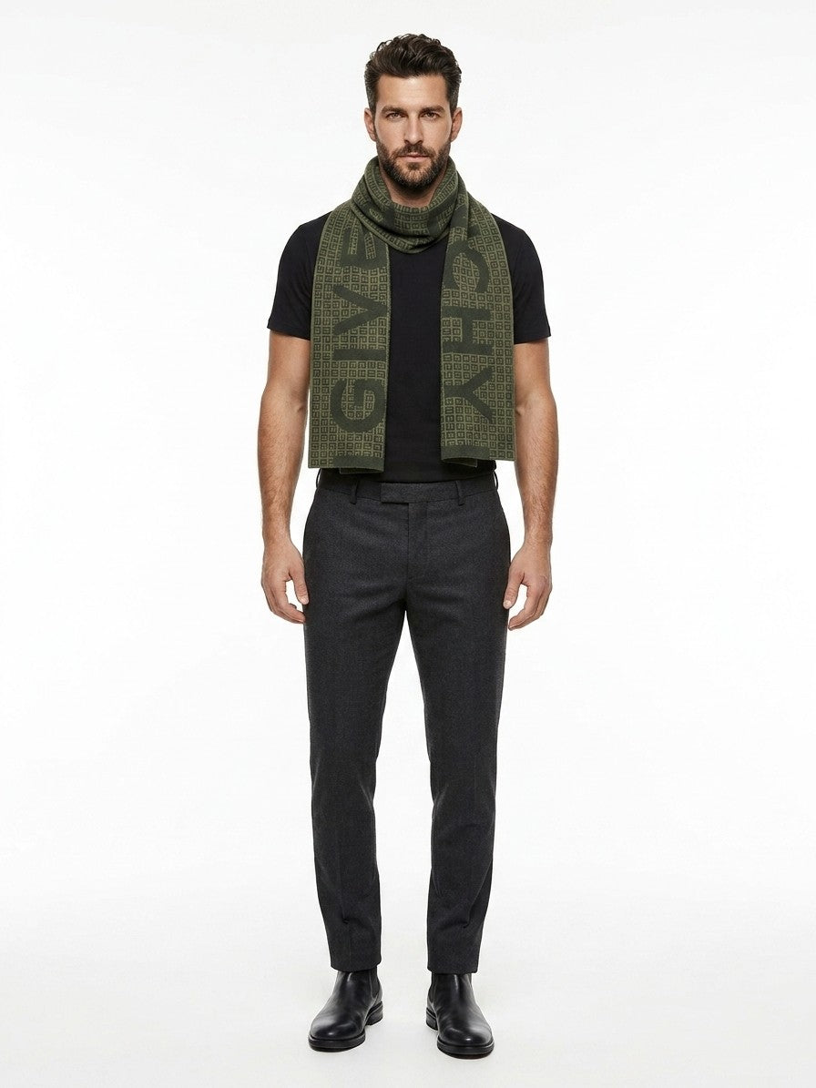 Givenchy Green Wool Scarf