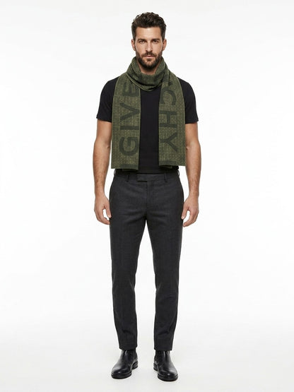 Givenchy Green Wool Scarf