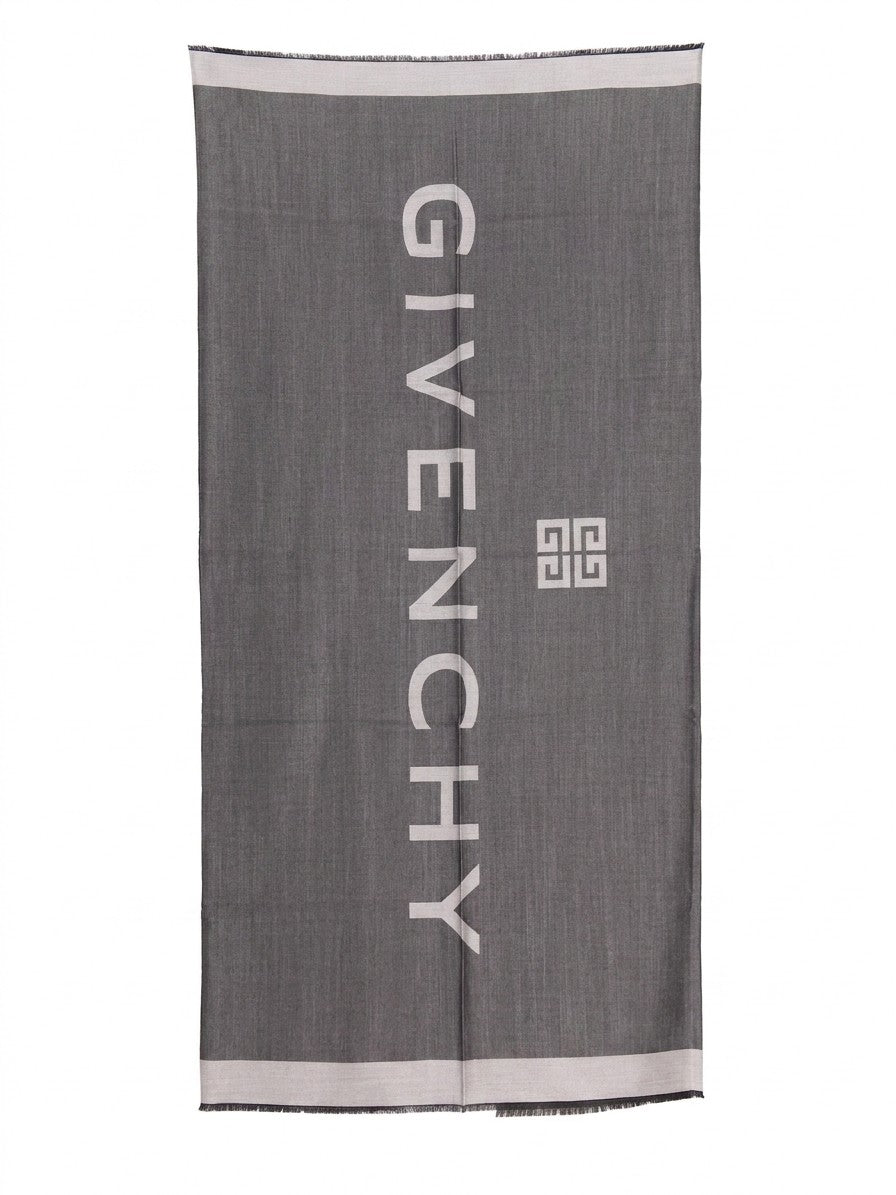 Givenchy Gray Silk Foulard