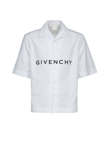 Givenchy Bicolor Cotton Shortsleeve Shirt
