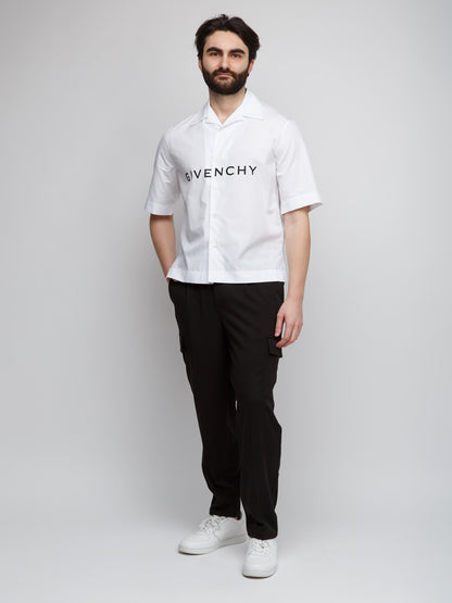 Givenchy Bicolor Cotton Shortsleeve Shirt