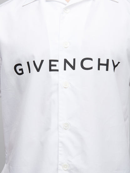 Givenchy Bicolor Cotton Shortsleeve Shirt