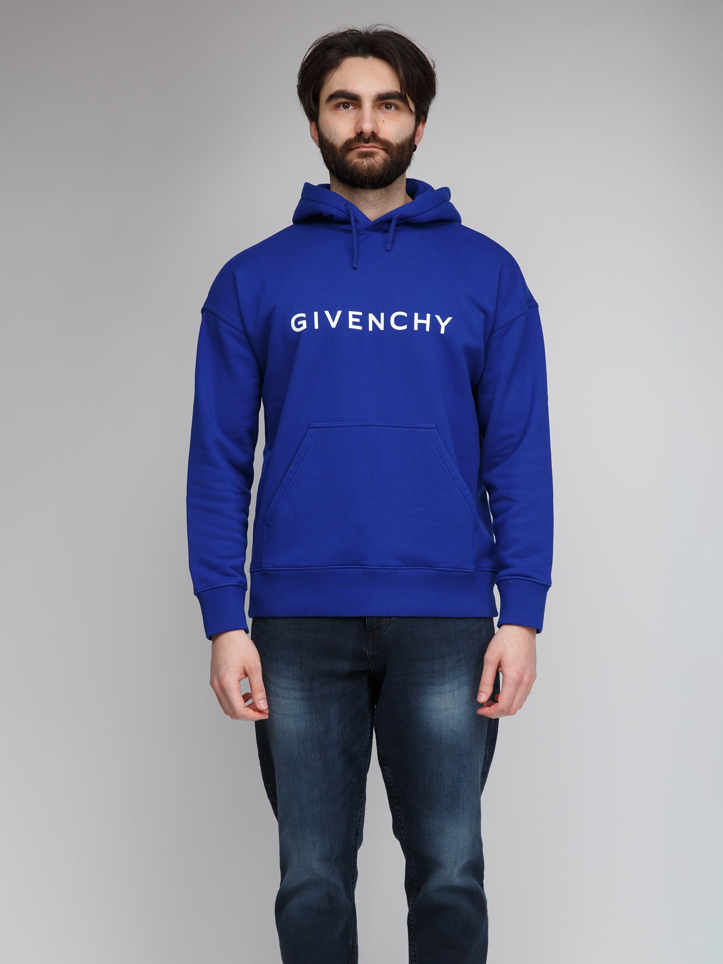 Givenchy Blue Cotton Hoodie