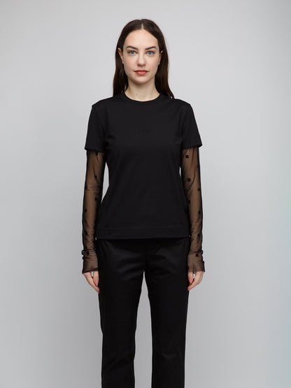 Givenchy Black Cotton Long Sleeve T-Shirt