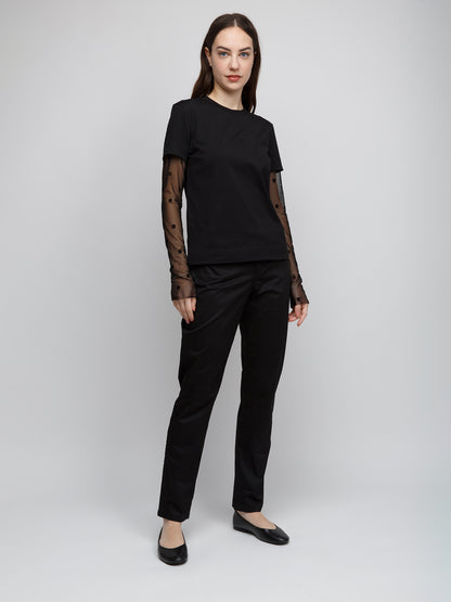 Givenchy Black Cotton Long Sleeve T-Shirt