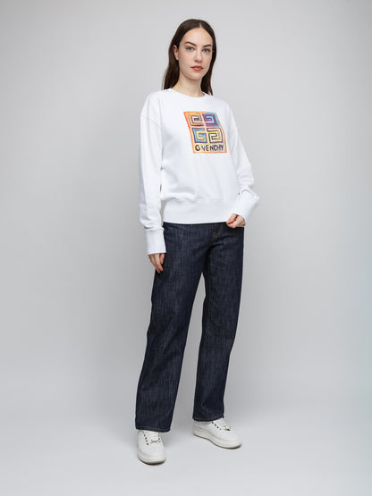 Givenchy White Cotton Sweatshirt