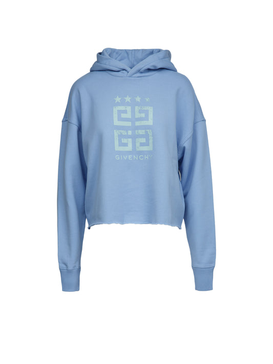 Givenchy Blue Cotton Sweatshirt