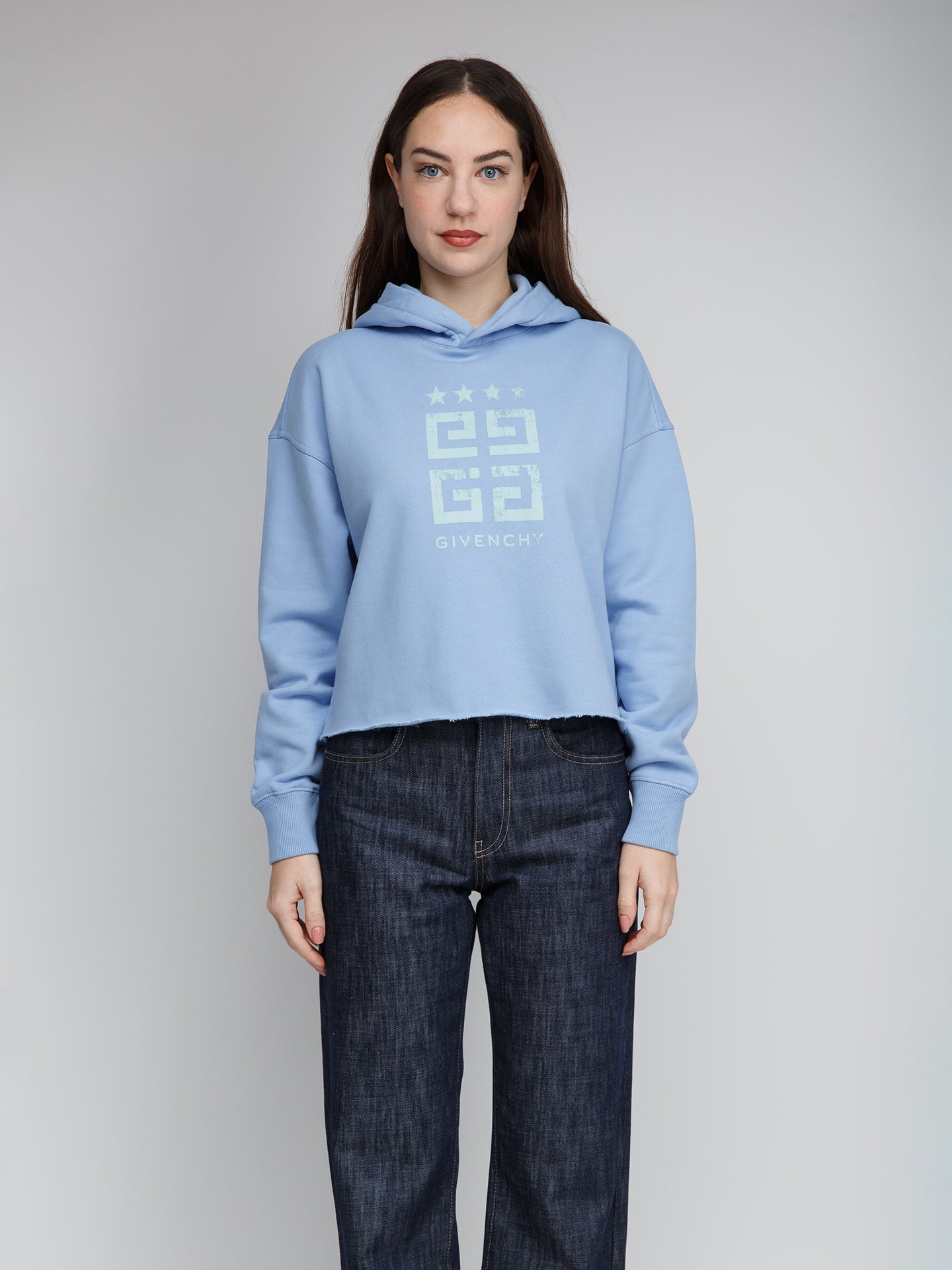 Givenchy Blue Cotton Sweatshirt