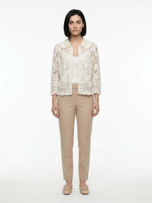 Dolce & Gabbana White Cotton Cardigan