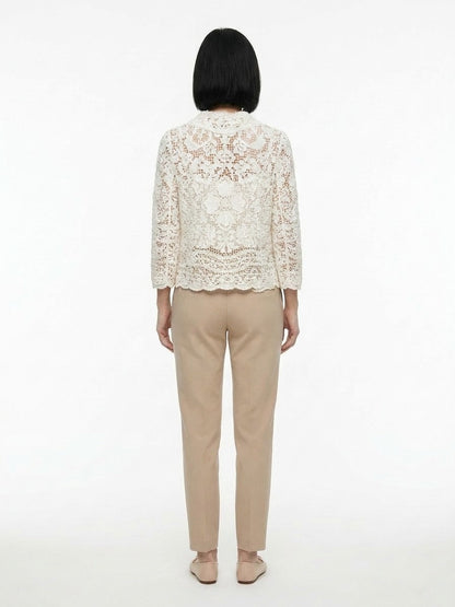Dolce & Gabbana White Cotton Cardigan