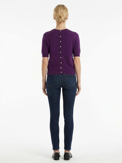 Dolce & Gabbana Purple Cashmere Sweater