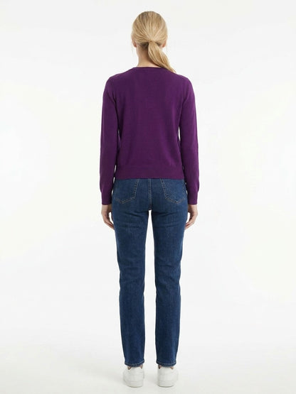 Dolce & Gabbana Purple Cashmere Cardigan