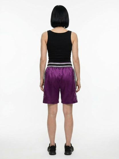 Dolce & Gabbana Purple Polyester Bermuda Shorts