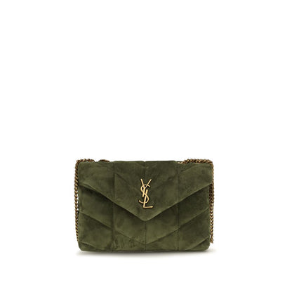 Cardholder Wallet by Saint Laurent for women in bos taurus calf suede leather bicolour, bronze & chevron presents a architectural silhouette from the Lou Puffer Toy Bos Taurus Calf Suede Leather Cardholder Wallet collection, showcasing architectural card-organization for a architectural finish.