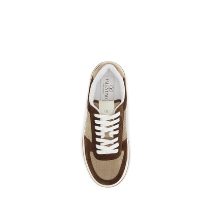 Athletic Sneakers by Valentino Garavani for men in bos taurus suede & nappa calfskin leather brown features an timeless silhouette from the Men's Athletic Bos Taurus Suede & Nappa Calfskin Leather Sneakers collection, showcasing a timeless athletic style for a timeless look.