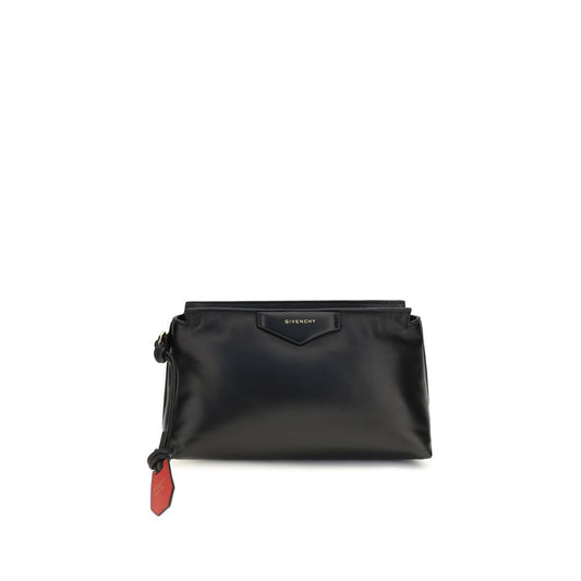 Wallet by Givenchy for women in lambskin leather & canvas black, gold & signature showcases a enchanting silhouette, artfully detailed with the signature style of the Antigona Lambskin Leather & Canvas Wallet and functional .