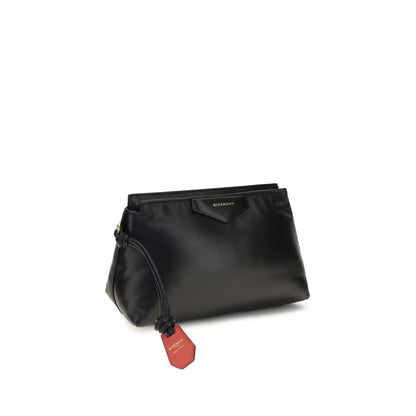 Wallet by Givenchy for women in lambskin leather & canvas black, gold & signature presents a streamlined silhouette, showcasing the sophisticated design of the Antigona Lambskin Leather & Canvas Wallet collection with functional .