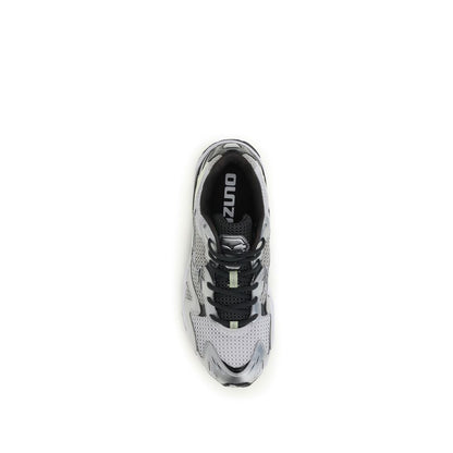 Athletic Sneakers by MIZUNO for men in nylon suede leather & carbon gray features an exquisite silhouette, showcasing the premium athletic style of the Rider Men's Athletic Nylon Suede Leather & Carbon Sneakers with an exquisite finish.