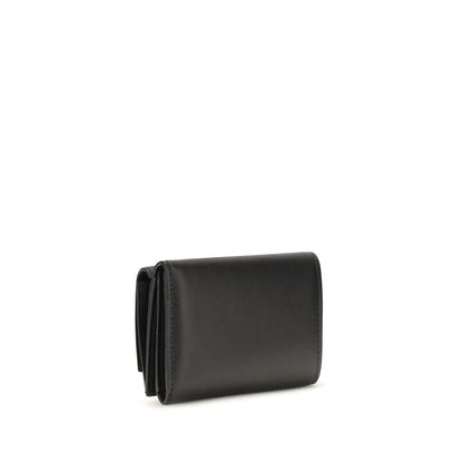Cardholder Wallet by Fendi for women in bos taurus calfskin leather black, gold & monogram showcases a discerning silhouette, artfully capturing the essence of Bos Taurus Calfskin Leather Cardholder Wallet with its functional card-organization compact-design trifold coin-purse.