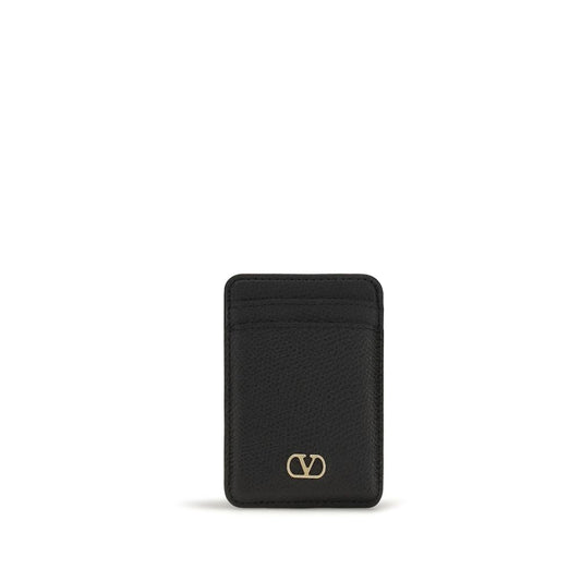 Cardholder Wallet by Valentino Garavani for women in bos taurus calf leather black & signature showcases a discerning silhouette, artfully capturing the essence of V Logo Bos Taurus Calf Leather Cardholder Wallet with its functional card-organization.