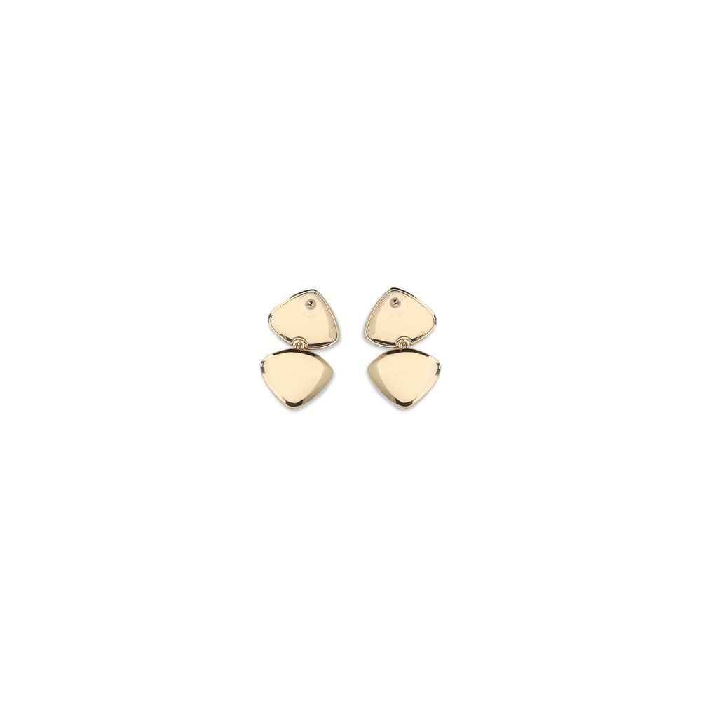 Earrings by Self-Portrait for women in bos taurus calfskin leather brown & gold presents a exquisite silhouette, showcasing a exquisite from the Women's Gold Brass & Enamel Earrings collection for a truly exquisite finish.