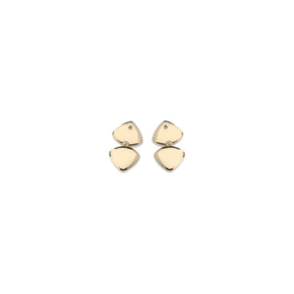 Earrings by Self-Portrait for women in bos taurus calfskin leather brown & gold presents a exquisite silhouette, showcasing a exquisite from the Women's Gold Brass & Enamel Earrings collection for a truly exquisite finish.