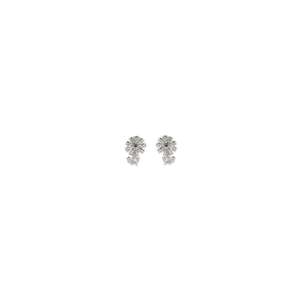 Earrings by Self-Portrait for women in bos taurus calfskin leather silver & floral showcases a captivating silhouette, featuring an captivating from the Women's Silver Brass & Crystal Earrings collection for a captivating finish.