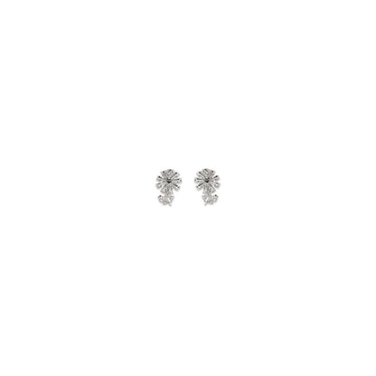 Earrings by Self-Portrait for women in bos taurus calfskin leather silver & floral showcases a captivating silhouette, featuring an captivating from the Women's Silver Brass & Crystal Earrings collection for a captivating finish.