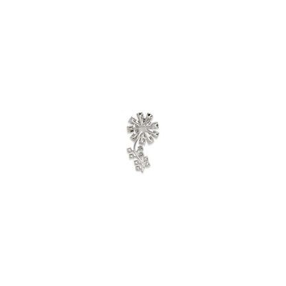 Booche by Self-Portrait for women in bos taurus calfskin leather silver showcases a exquisite silhouette, artfully capturing the exquisite essence of Women's Silver Brass & Crystal Booche.