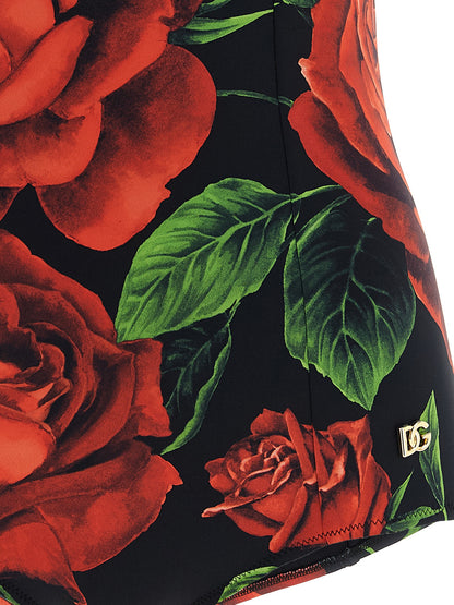 Dolce & Gabbana Multicolor Polyamide One-Piece Swimsuit