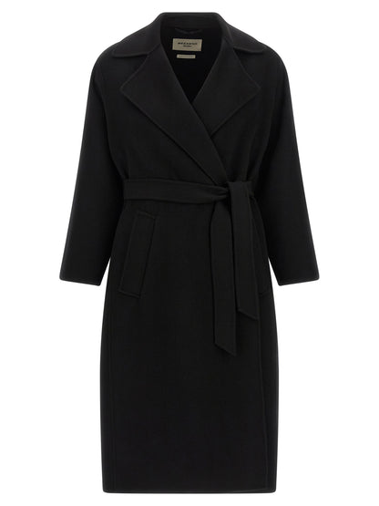 Max Mara Black Virgin Wool Coat