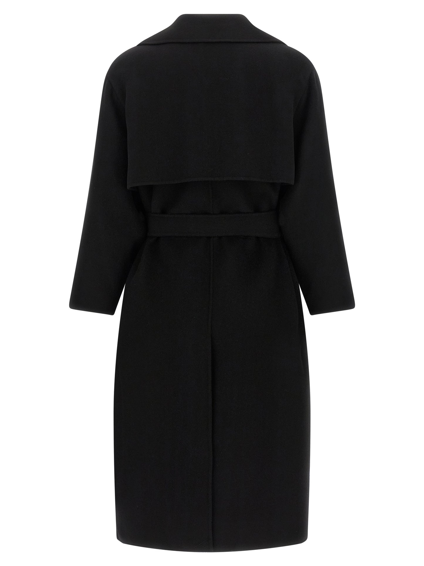 Max Mara Black Virgin Wool Coat