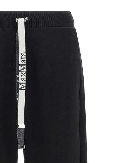 S Max Mara Black Cotton Casual Pants