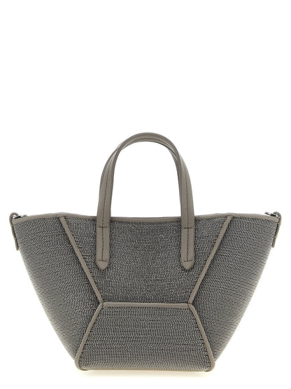 Brunello Cucinelli Gray Calfskin Handbag