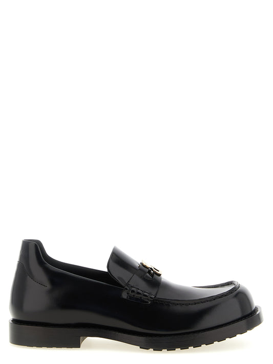 Balenciaga Black Calfskin Slip-On Loafers