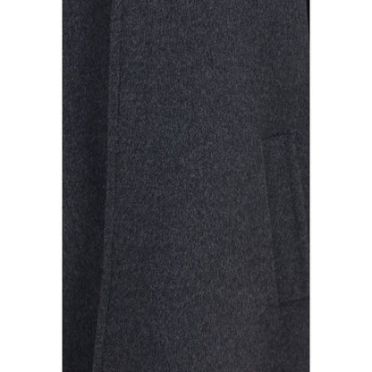 Overcoat by Valentino Garavani for men in wool & silk gray features a cosy chic silhouette, artfully detailed with a sophisticated and premium pockets for a cosy chic finish.