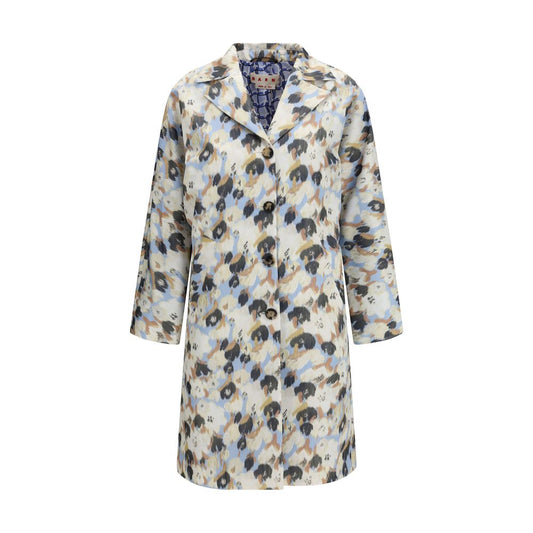 This Parka by Marni for women in polyester multicolor, floral & print presents a enveloping silhouette, meticulously detailed with and a enveloping lapel neckline.
