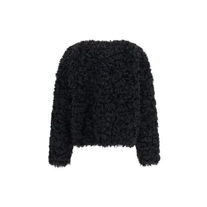 Overcoat by Kristina Ti for women in polyester black features a contemporary silhouette showcasing a contemporary and refined pockets for a sophisticated finish.